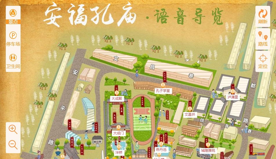 石楼手绘地图：智慧景区智能化服务的延伸